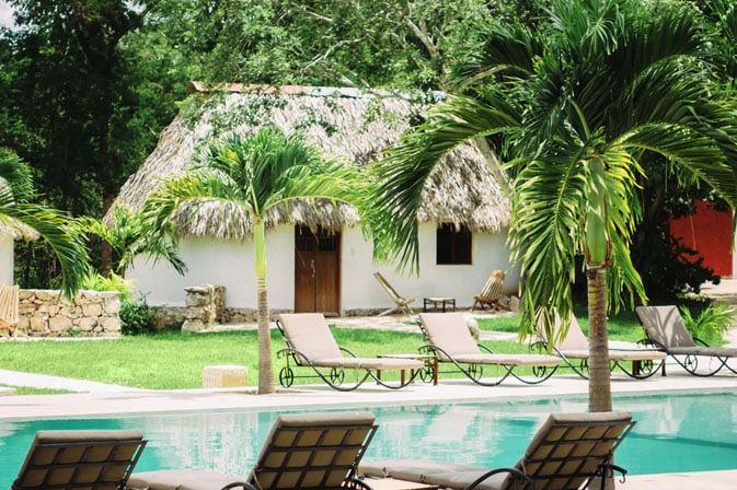 Pool bungalow at Hacienda Ticum near Izamal