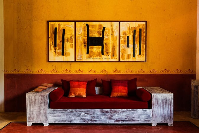 Sofa at Hacienda Ticum near Izamal