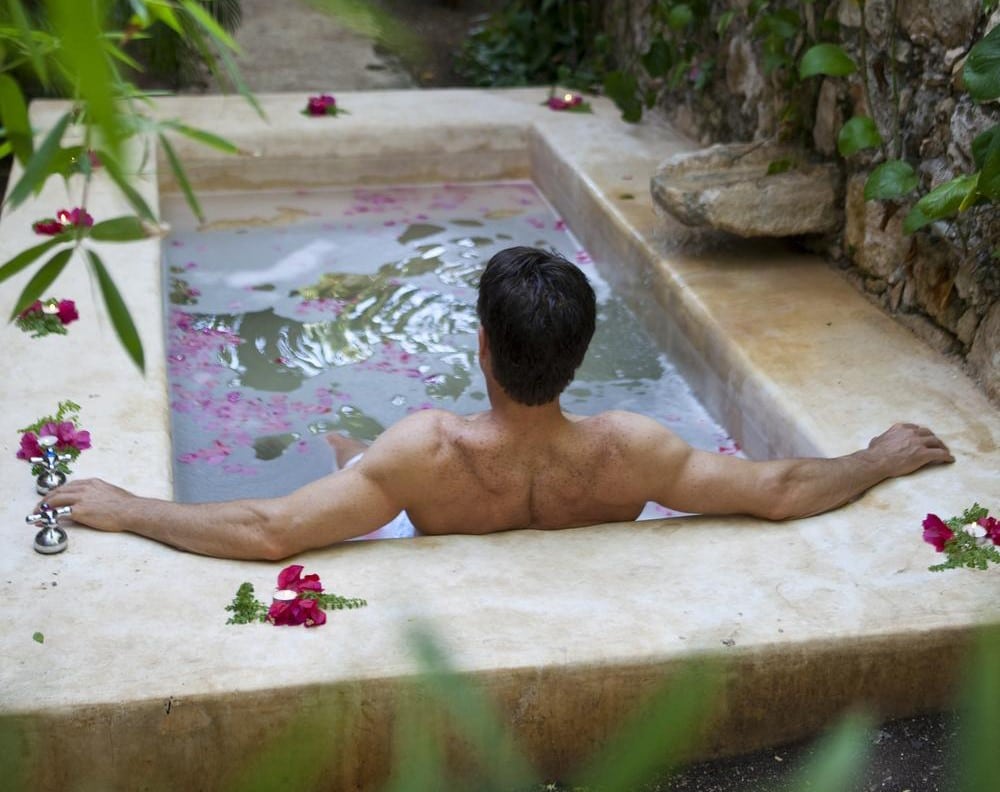 Plunge pool at Hacienda Uayamon Campeche