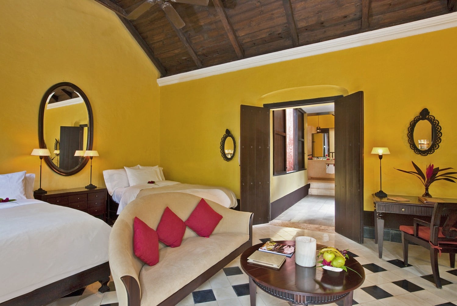 Twin room at Hacienda Uayamon Campeche