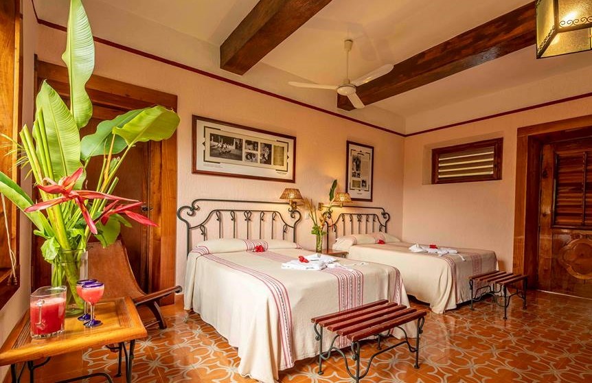 Twin bedroom at Hacienda Uxmal