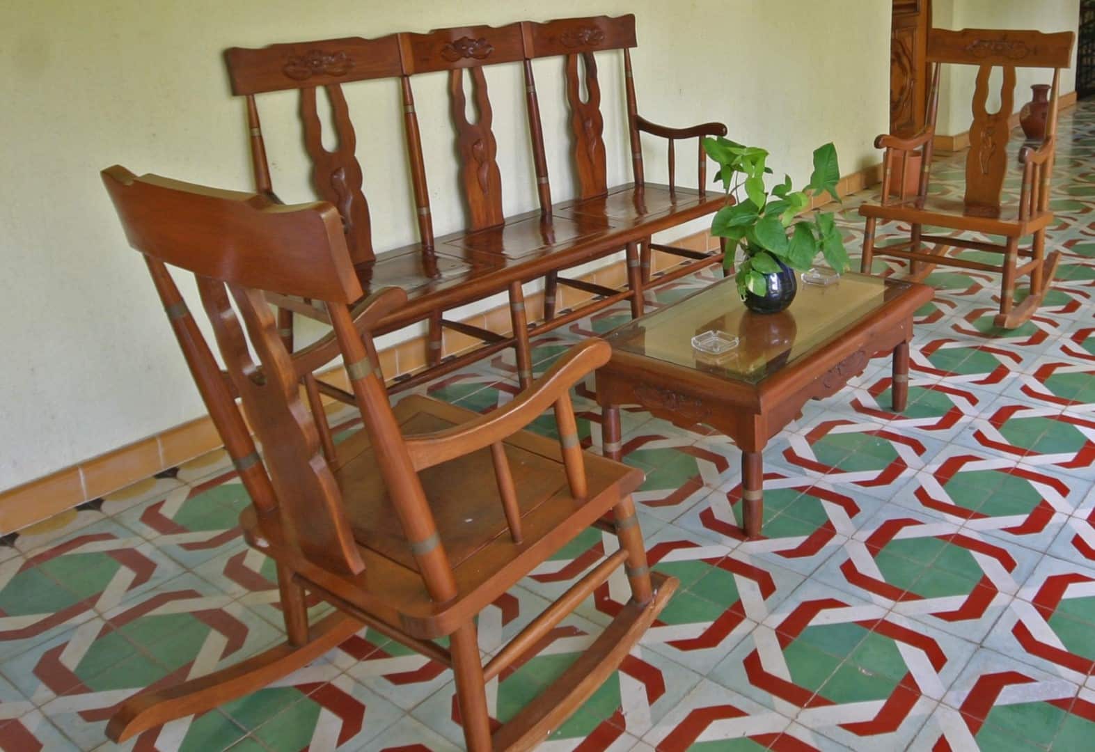 Rocking chairs at Hacienda Uxmal