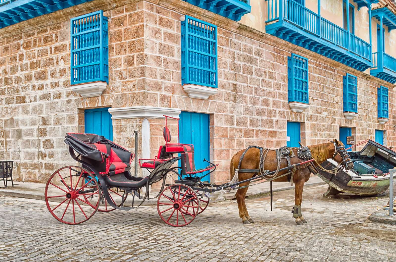 Horse and carriage in Old Havana, Cuba