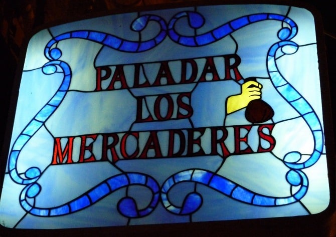 Paladar los Mercaderes sign in Havana