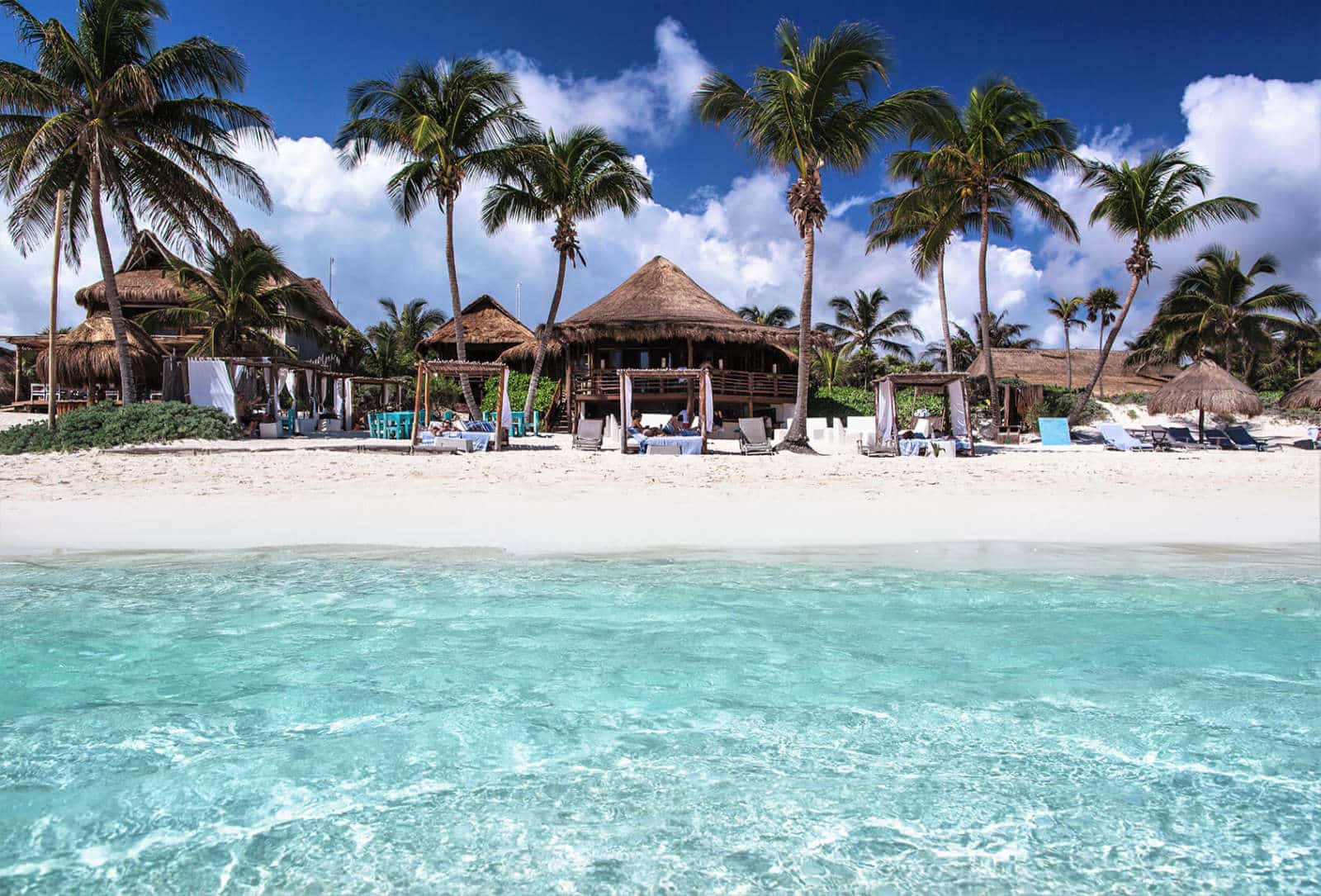 View of beach from sea at Hip Hotel Tulum