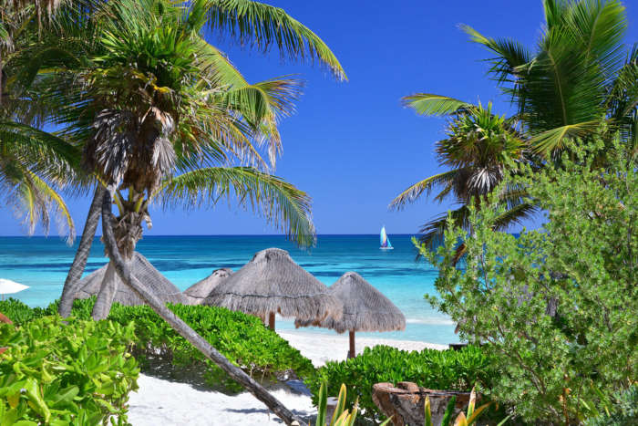 Beach view at Hip Hotel Tulum