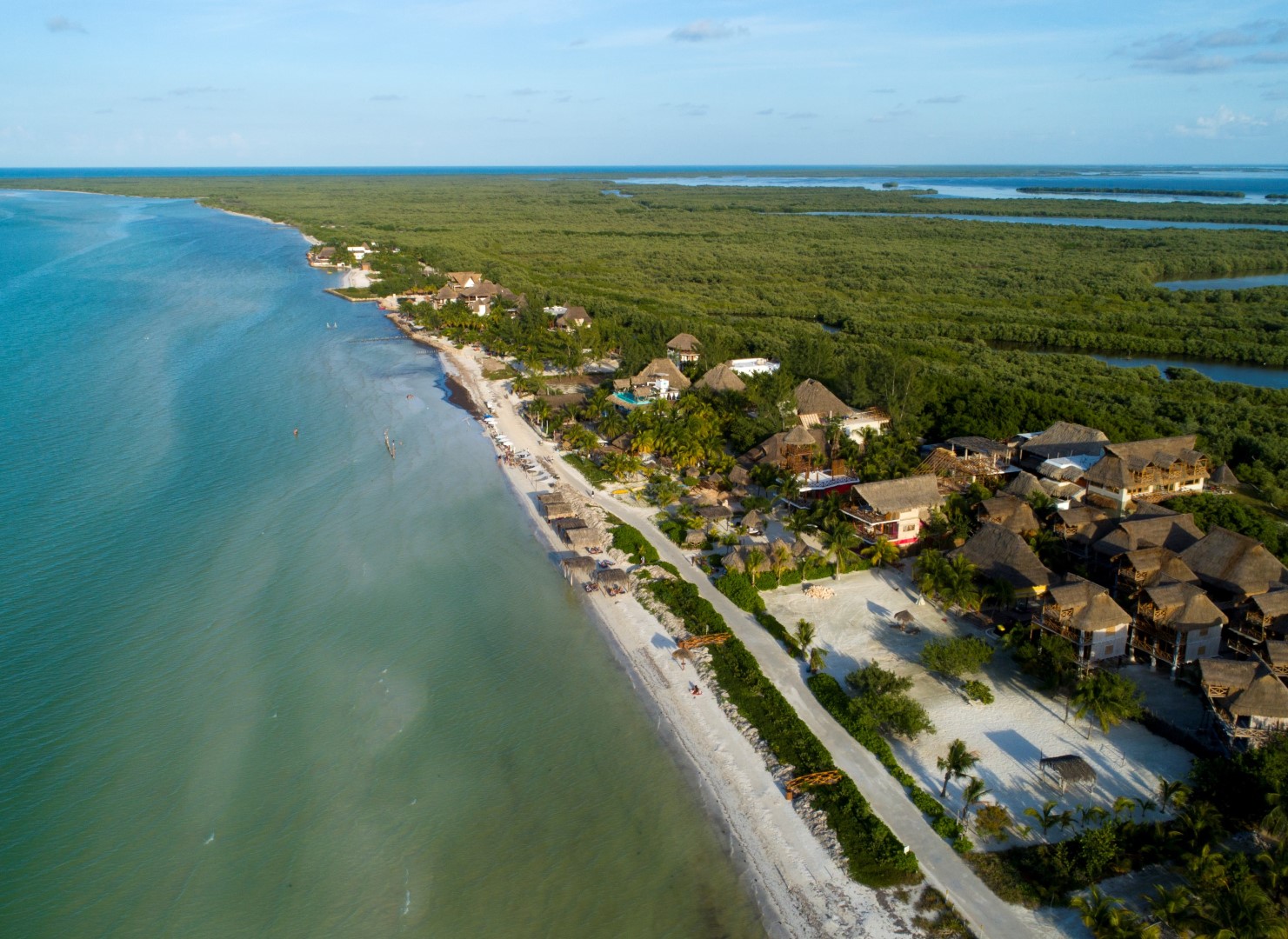 Aerial view of Holbox