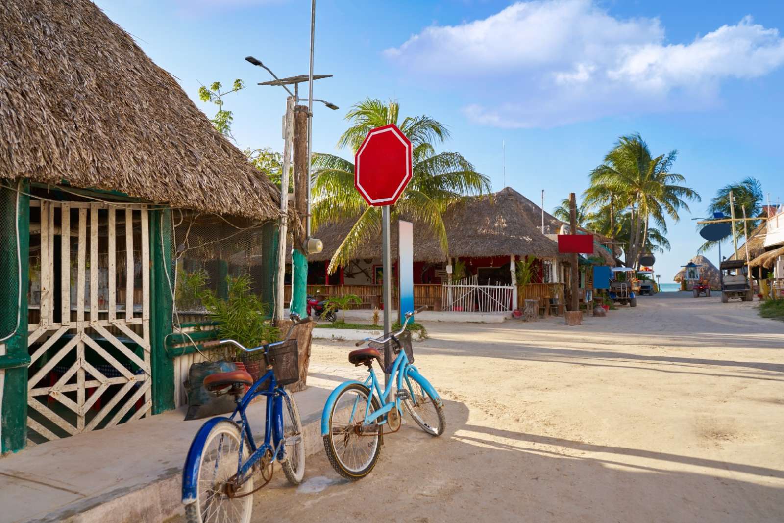 Bikes in town Holbox, Mexico