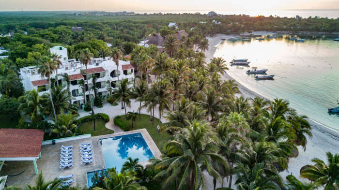 Aerial view of Hotel Akumal Caribe