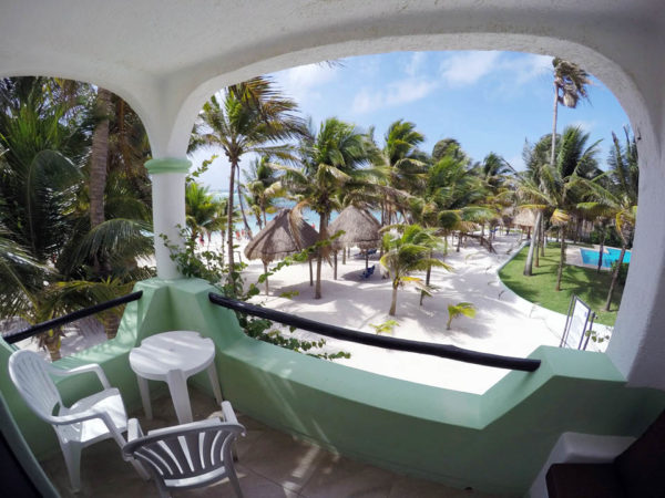 Room balcony at Hotel Akumal Caribe