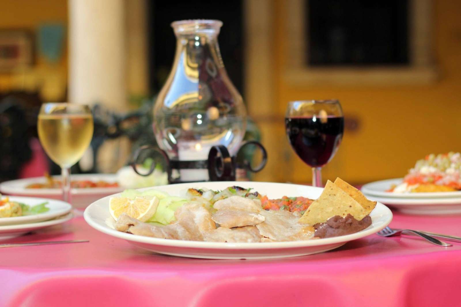 Table setting at Hotel Caribe Merida