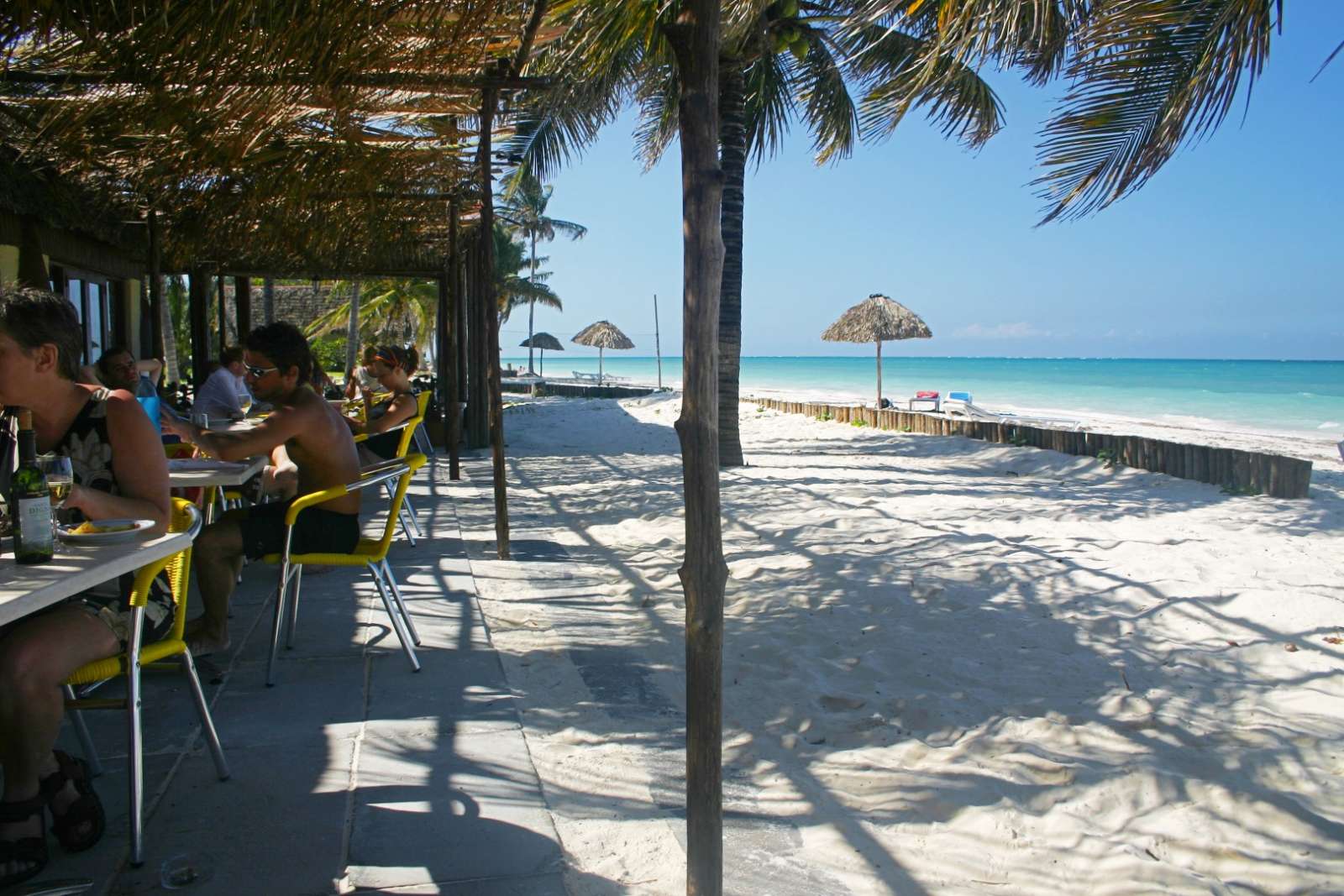 Beach bar and restaurant at Hotel Cayo Levisa in Cuba