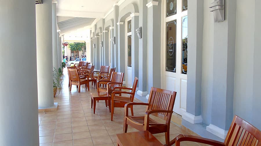 Terrace at Hotel Central in Vinales, Cuba