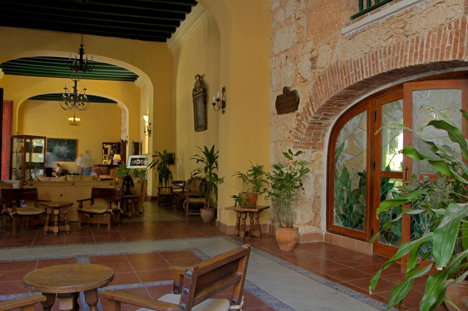 Lobby at the Hotel Conde de Villanueva in Havana, Cuba