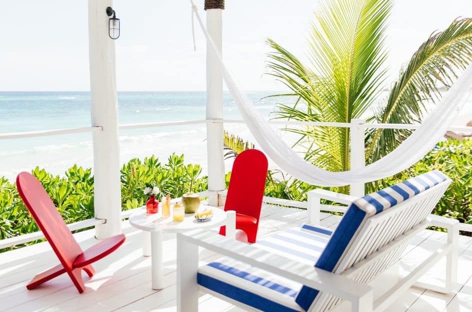 Balcony with seaview at Hotel Esencia