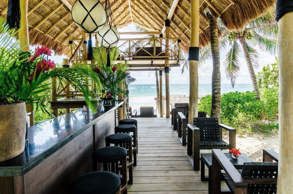 Beach bar at Hotel Esencia