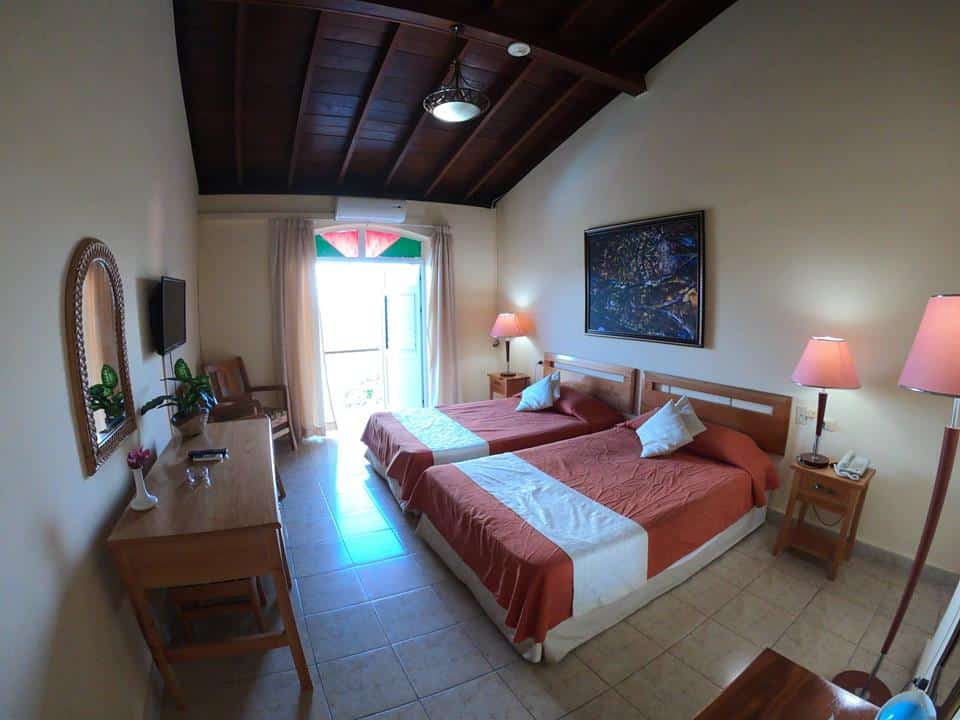 Twin room at Hotel Los Jazmines in Vinales, Cuba