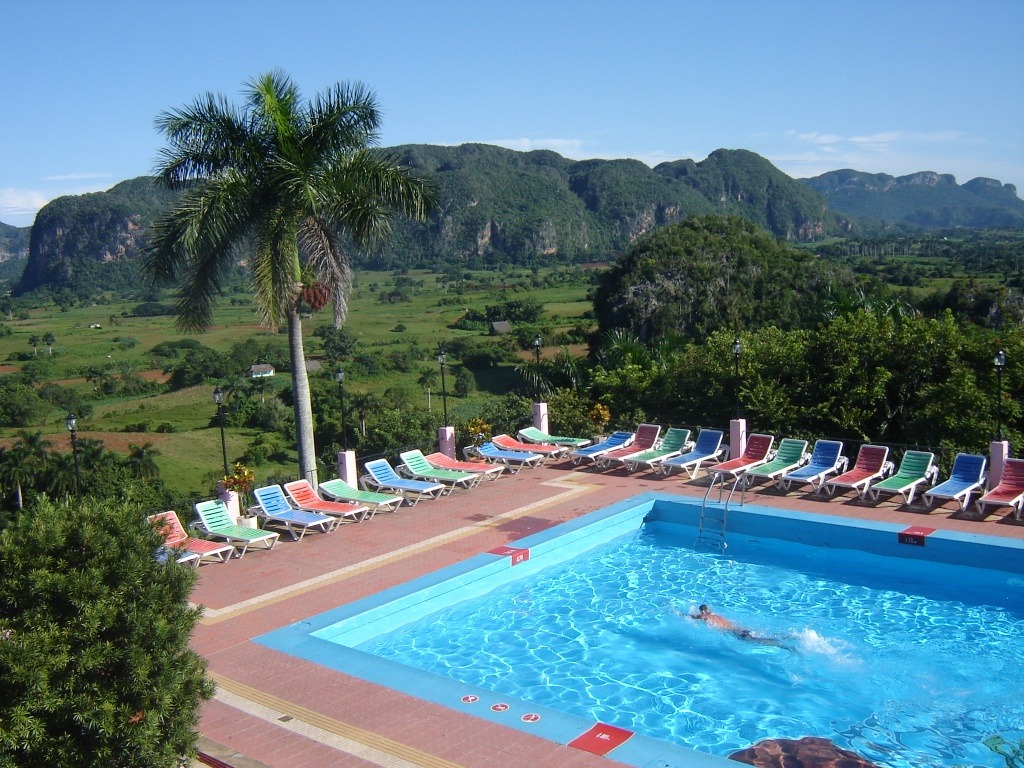 Swimming pool at Hotel Los Jazmines in Vinales, Cuba