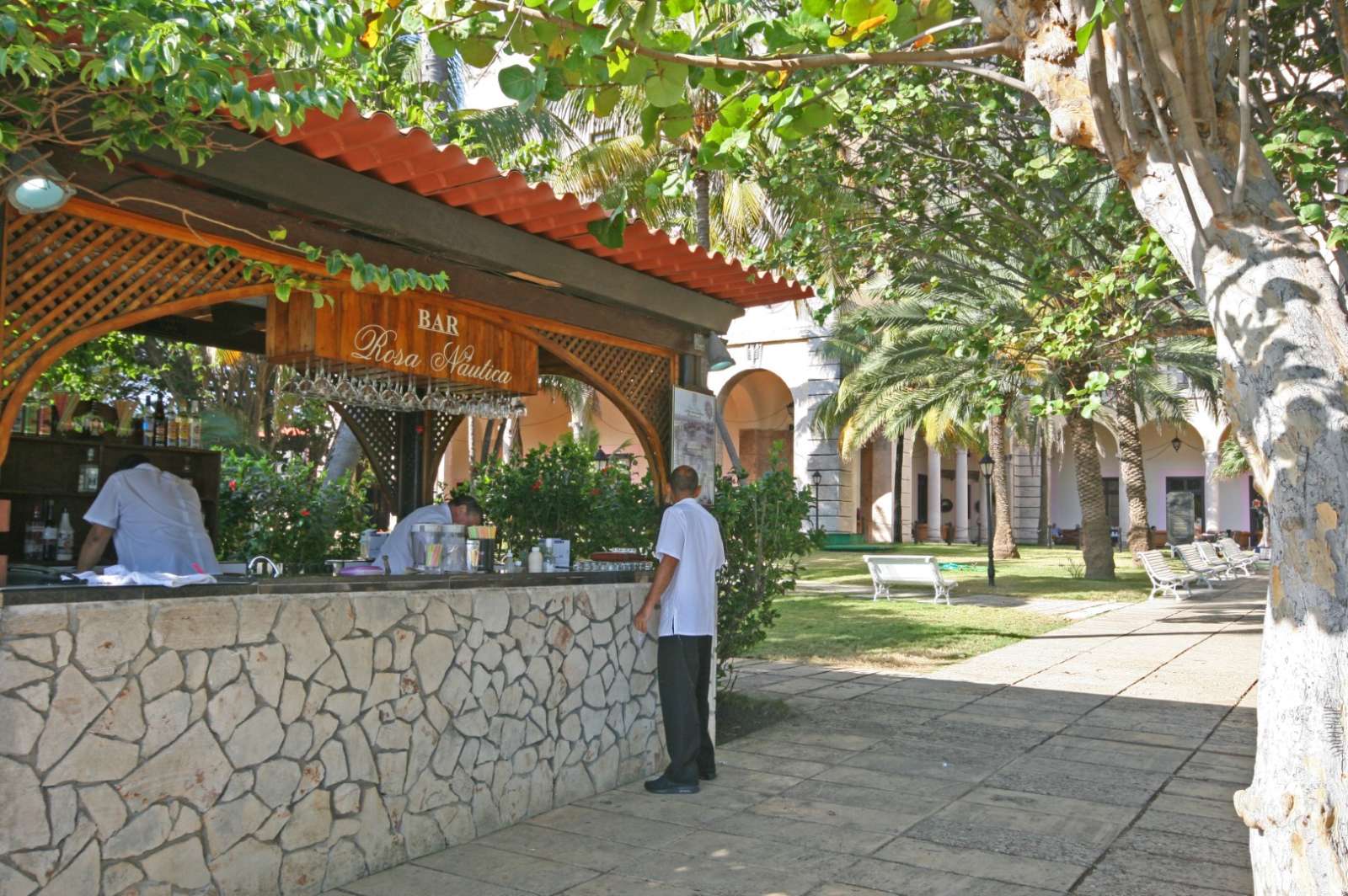 Garden bar of the Hotel Nacional in Havana, Cuba