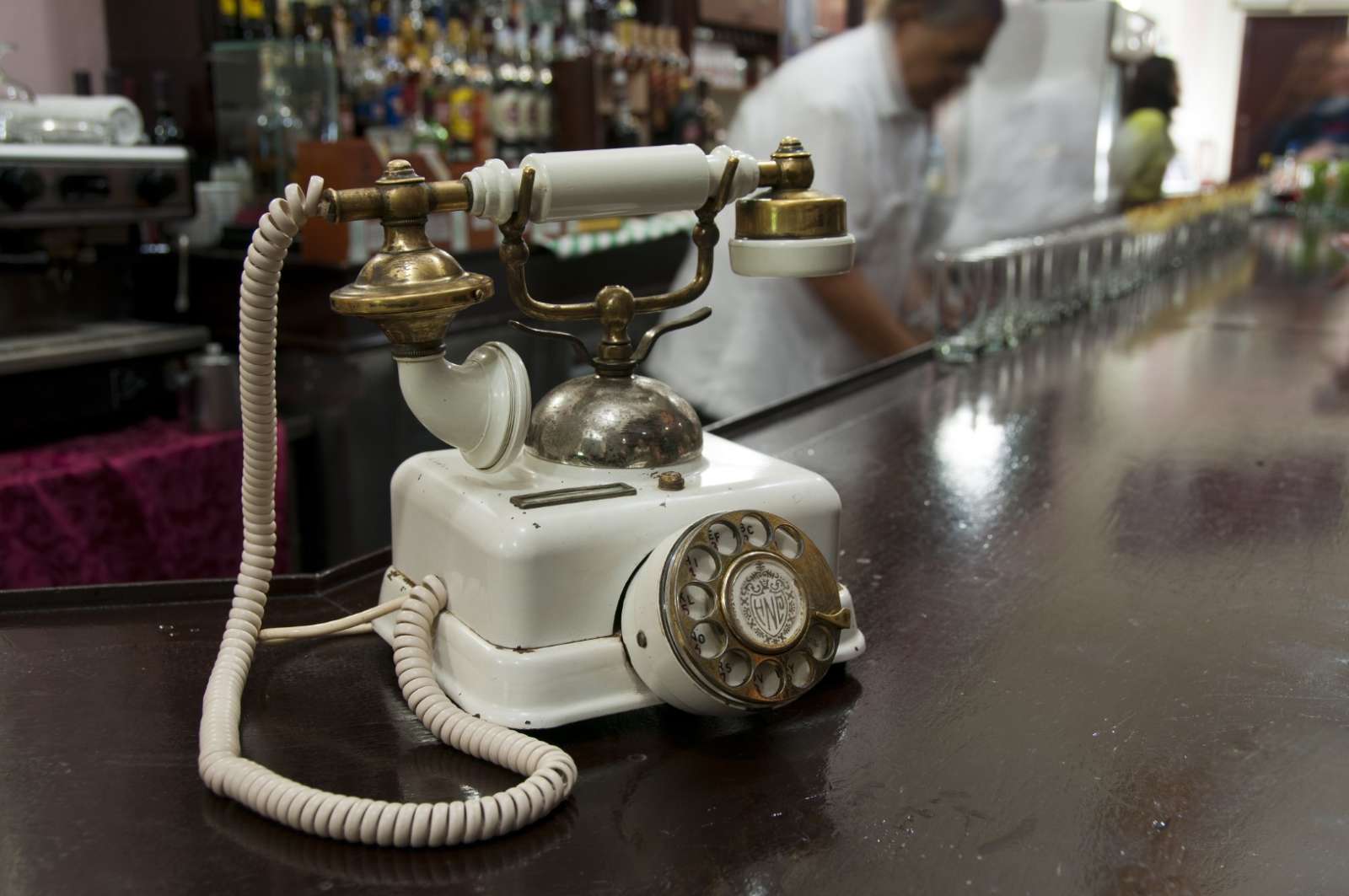 Vintage telephone in the bar at the Hotel Nacional in Havana