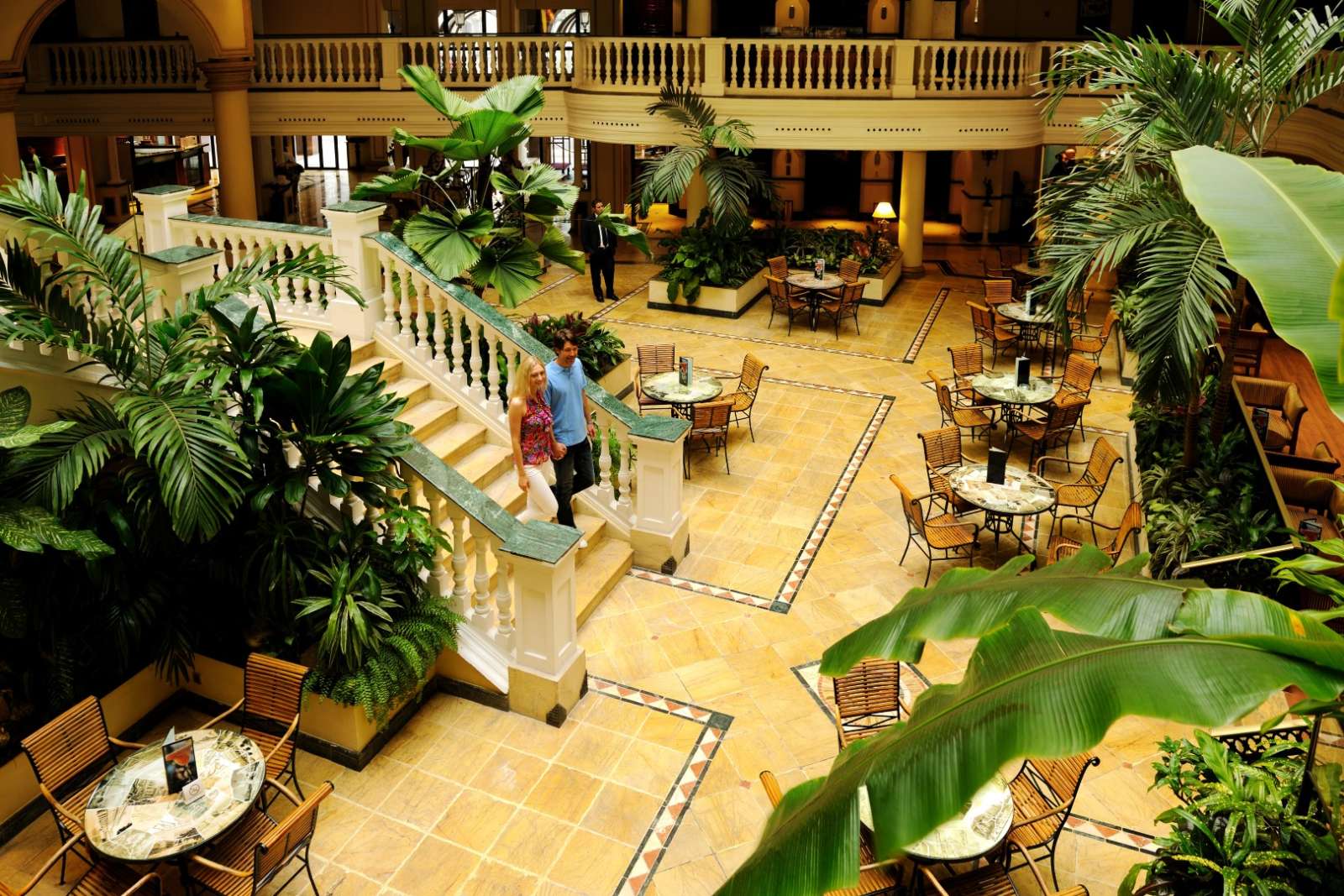 Lobby at the Parque Central hotel in Havana, Cuba