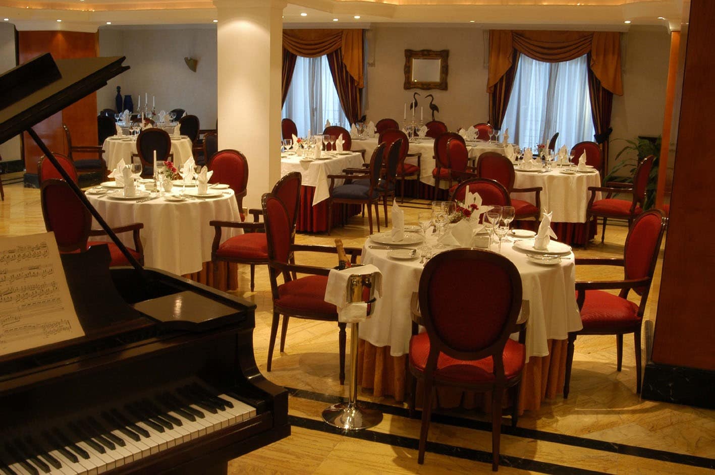 Restaurant at the Parque Central hotel in Havana, Cuba