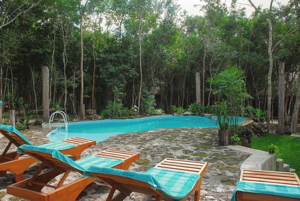 Swimming pool at Hotel Puerta Calakmul