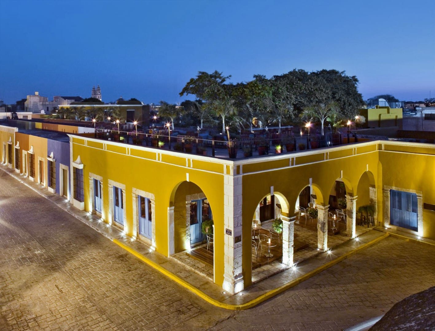 Aerial of Hotel Puerta Campeche