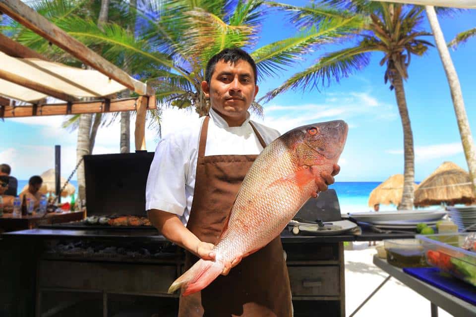 BBQ fish at Hotel Rosa Del Viento