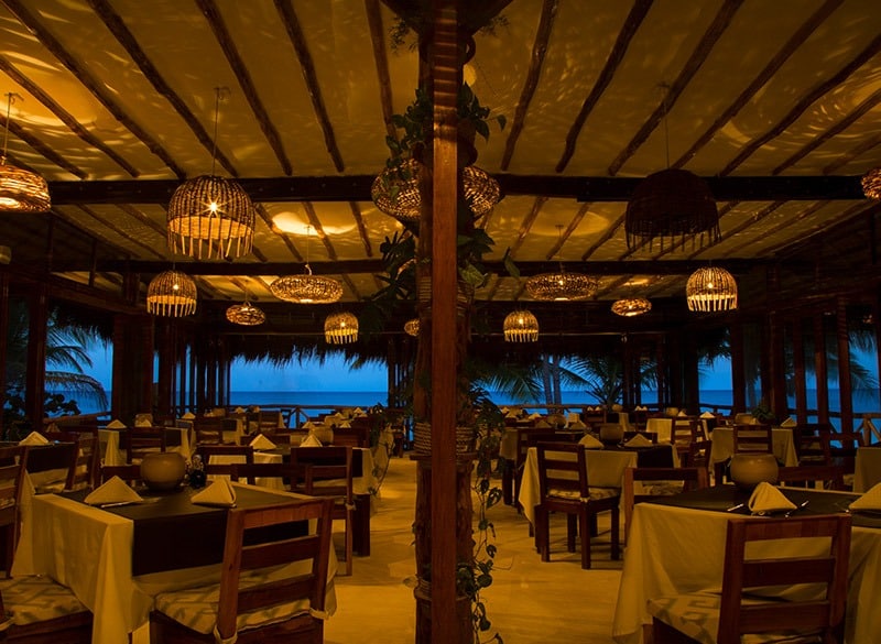 Interior of restaurant at Hotel Rosa Del Viento