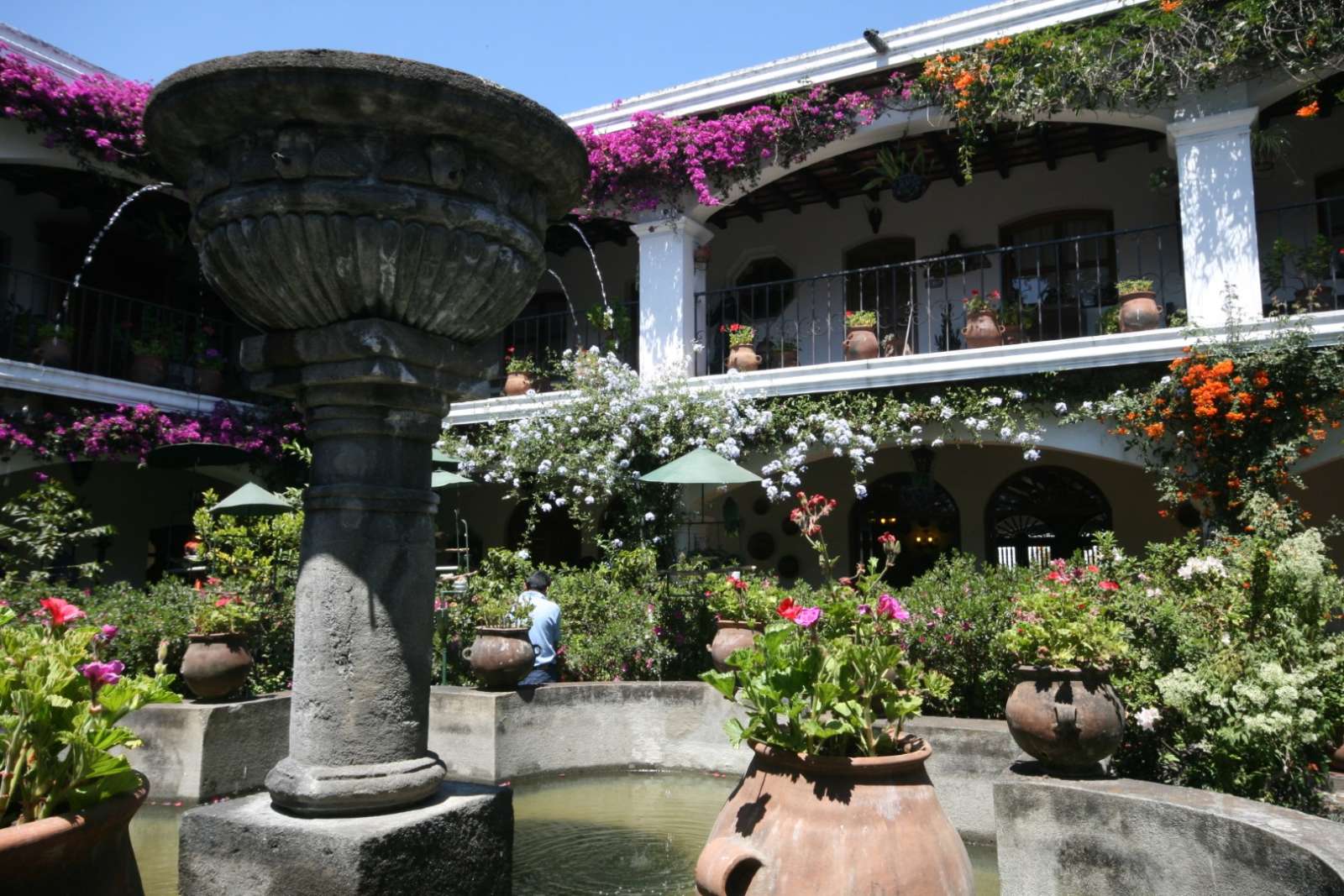 Courtyard at Hotel Santo Tomas in Chichicastenango