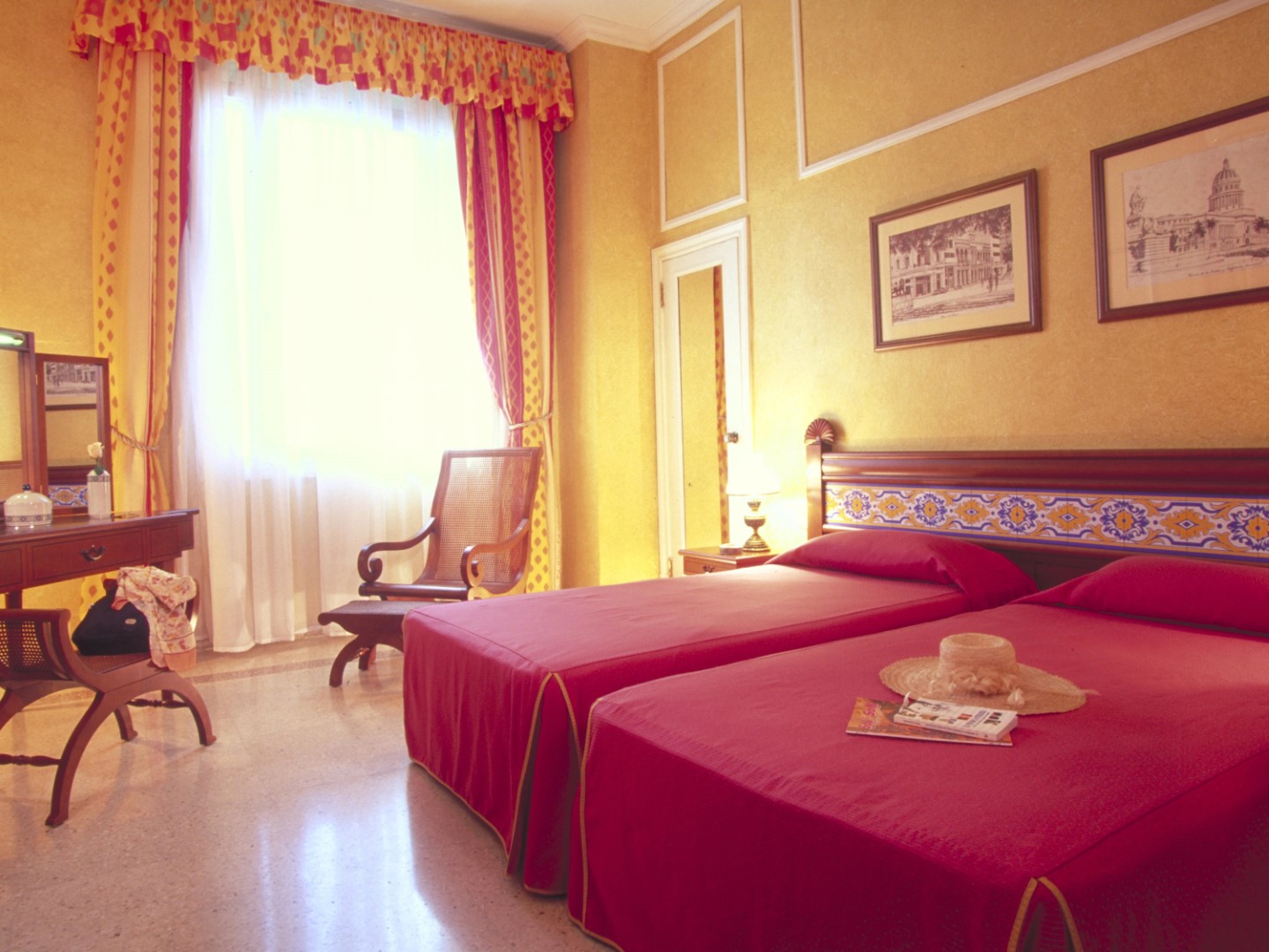 Twin room at the Hotel Sevilla in Havana