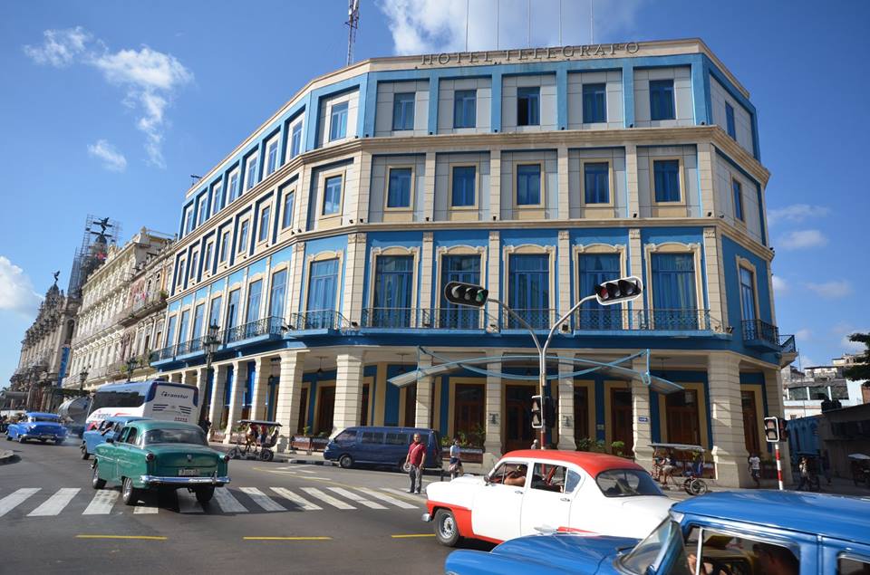 Exterior of the Hotel Telegrafo in Havana, Cuba