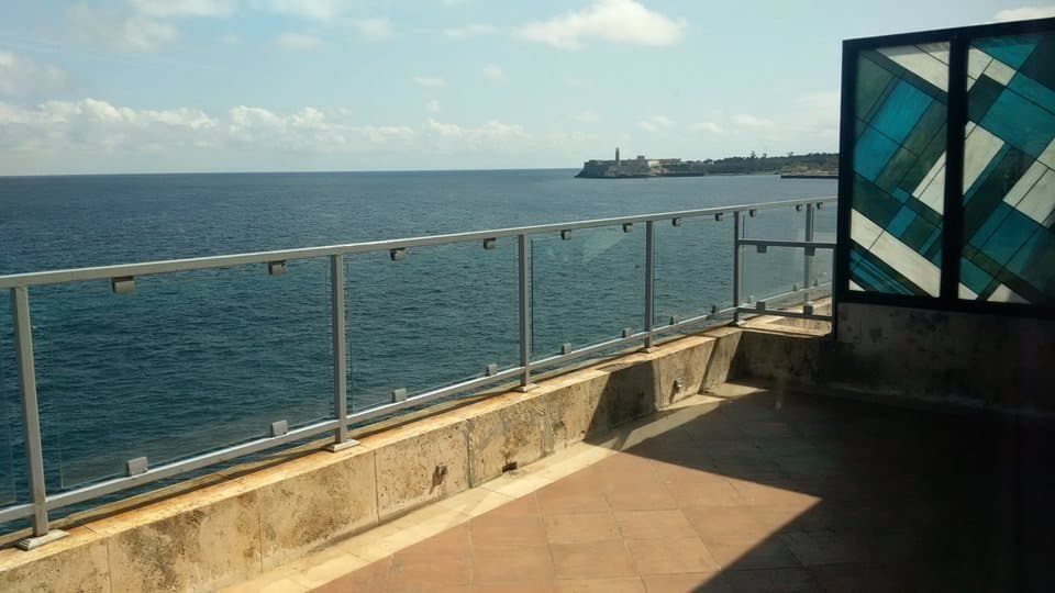 Balcony with seaview at the Hotel Terral in Havana