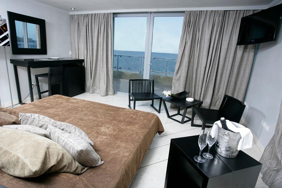 Seaview from bedroom at Hotel Terral, Havana