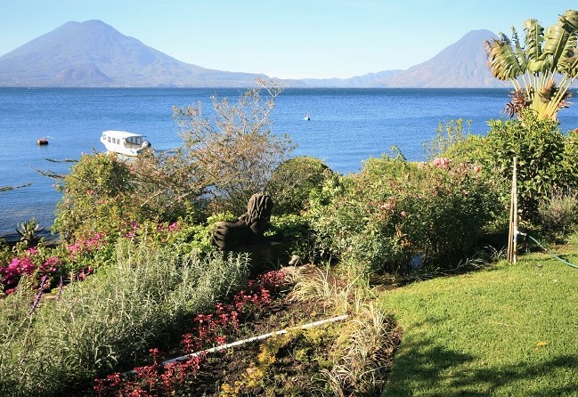 The gardens at Hotel Atitlan