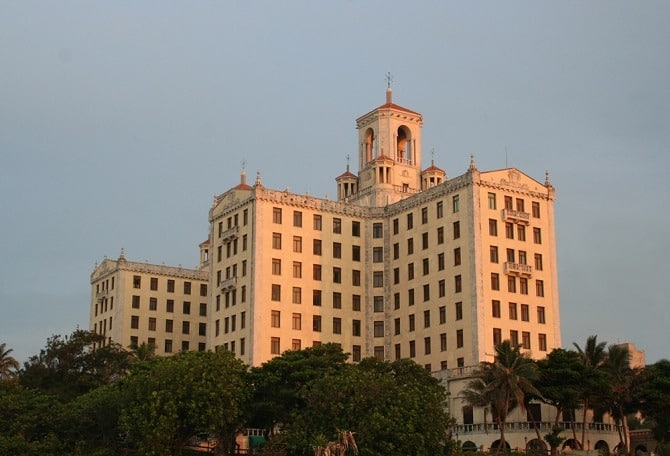 The Hotel Nacional is the most famous hotel on Havana's Malecon