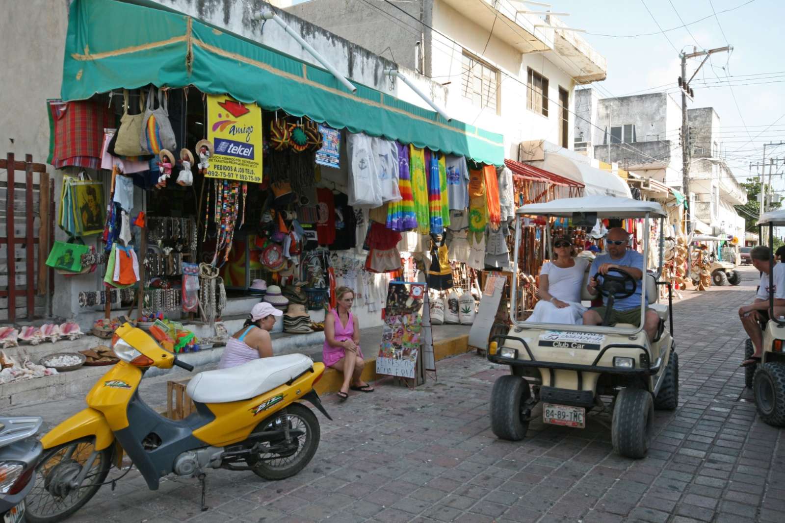 Golf buggy on Isla Mujeres Mexico