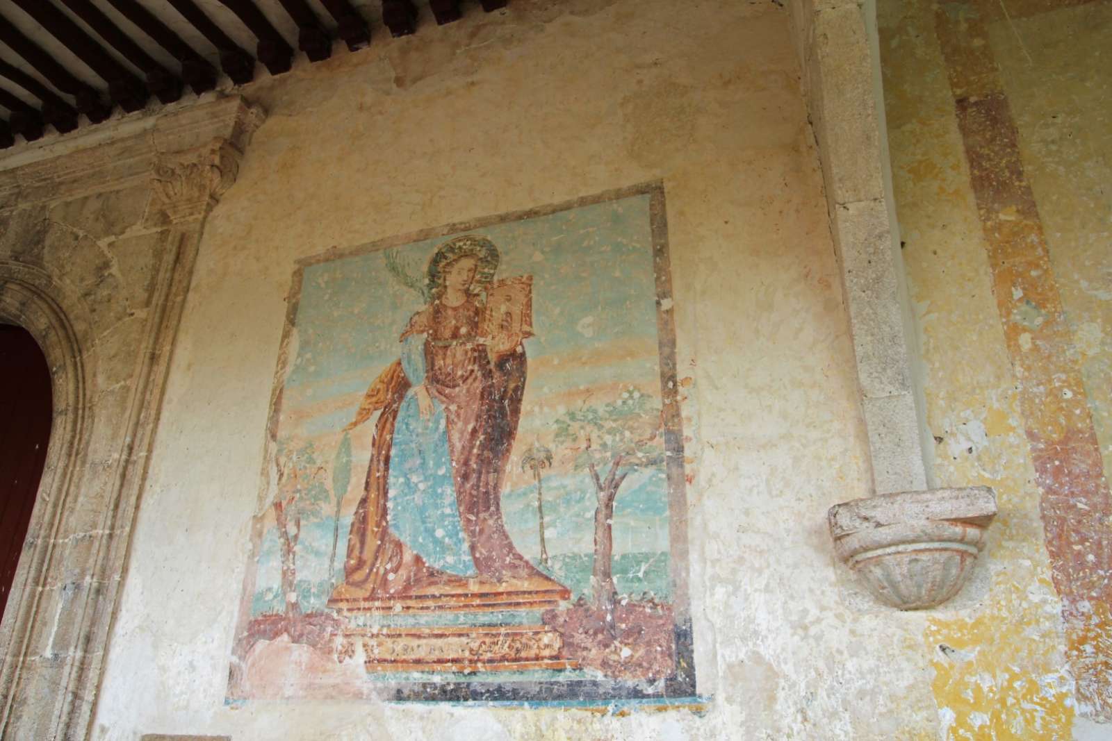 Fresco in Izamal Mexico