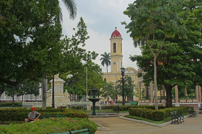 Parque Jose Marti in the centre of Cienfuegos, Cuba