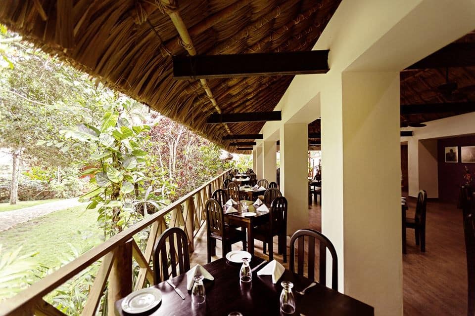 Restaurant terrace at Jungle Lodge Tikal