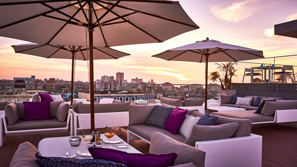 Rooftop terrace at the Kempinski Havana hotel in Cuba