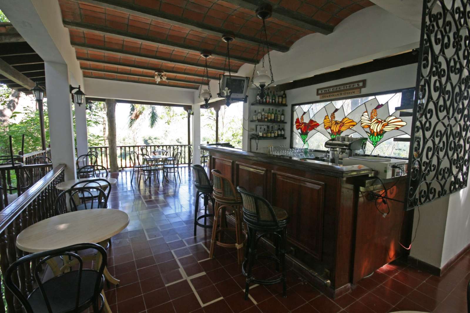 Bar at La Moka hotel in Las Terrazas, Cuba