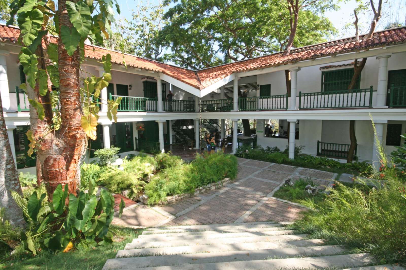 Entrance to La Moka hotel in Las Terrazas, Cuba