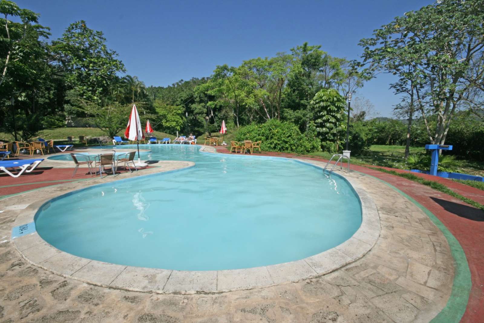 Swimming pool at La Moka hotel in Las Terrazas, Cuba