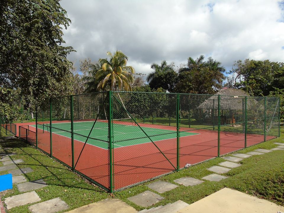 Tennis court at La Moka hotel in Cuba