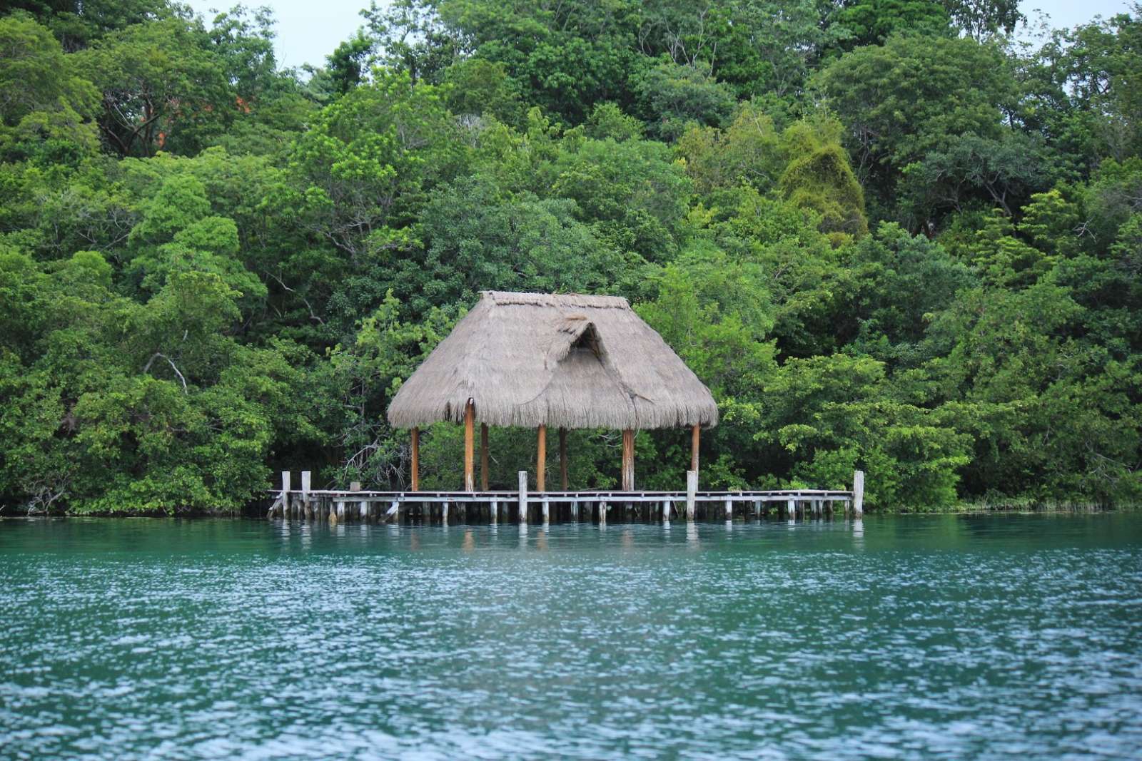 Lakefront palapa on Laguna Bacalar