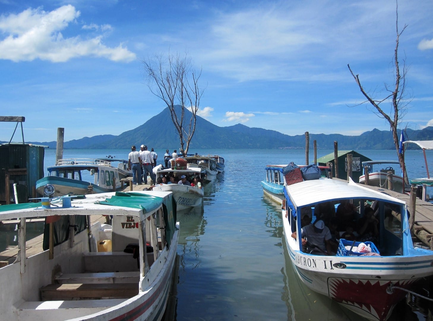 Taxi boats on Lake Atitlan, Guatemala