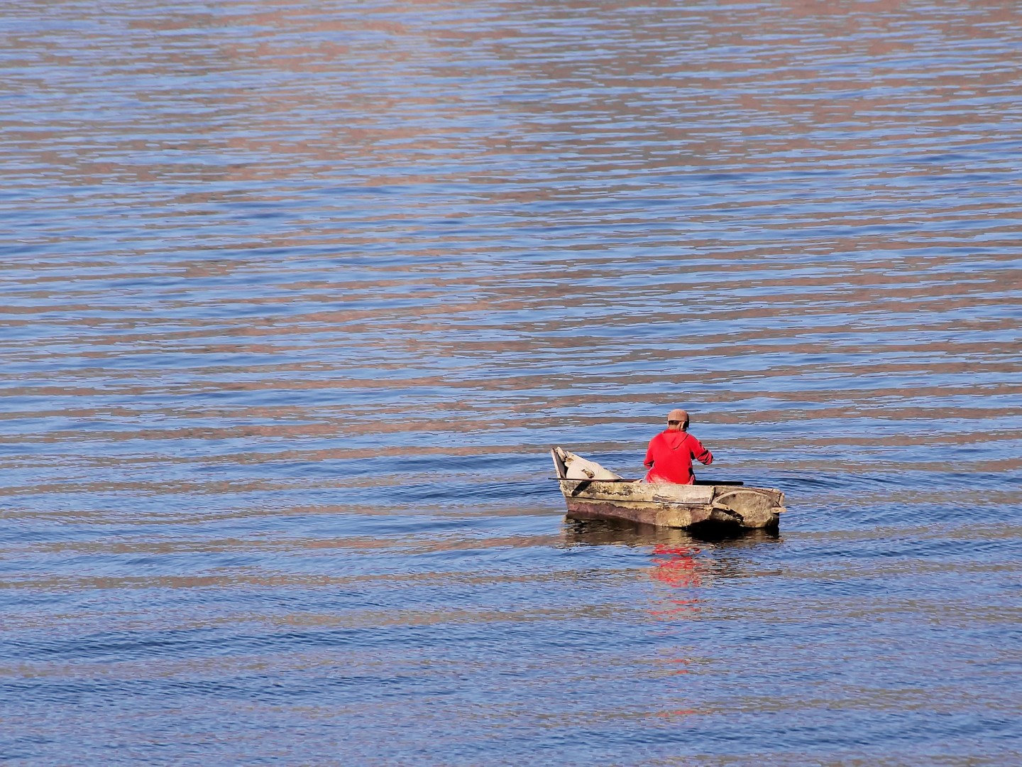 Canoe on Lake Atitlan, Guatemala