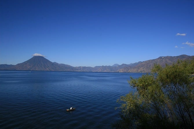 Lake Atitlan is en-route from Flores to Guatemala City